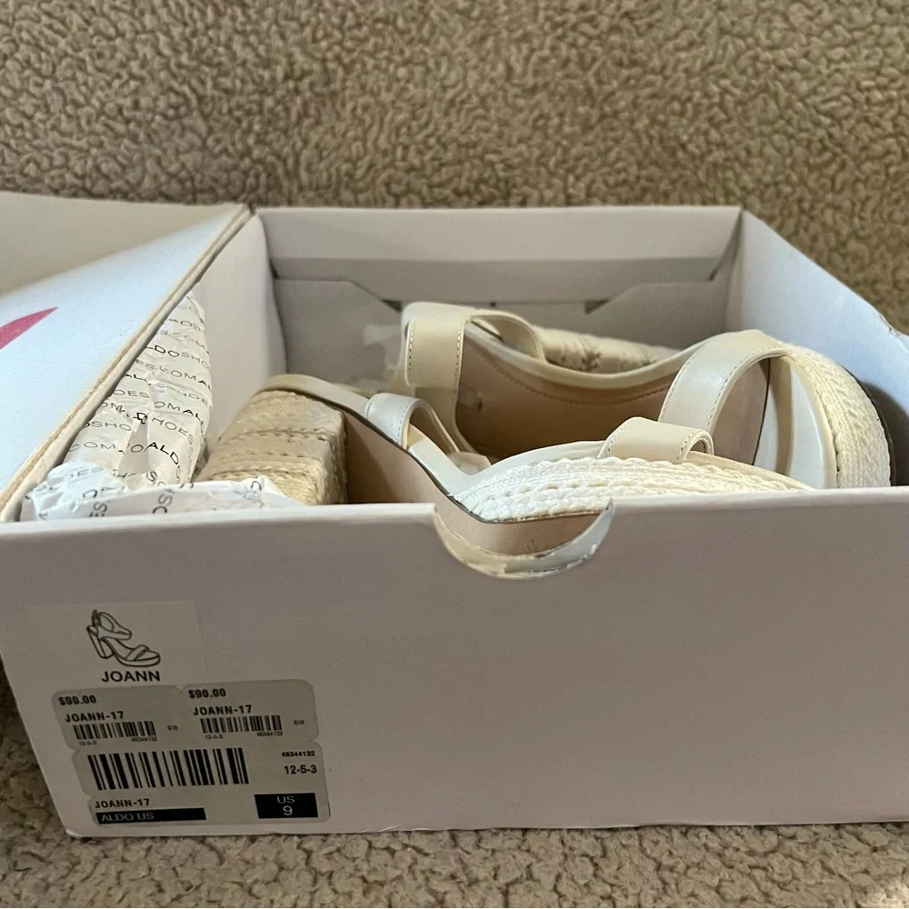 Aldo Cream White Strap Heels Joann - Picture 6 of 6